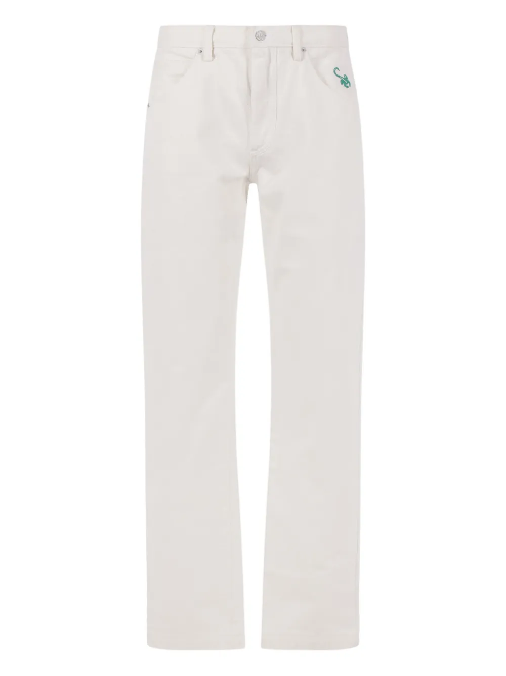 Cherry World embroidery-detail jeans - Toni neutri