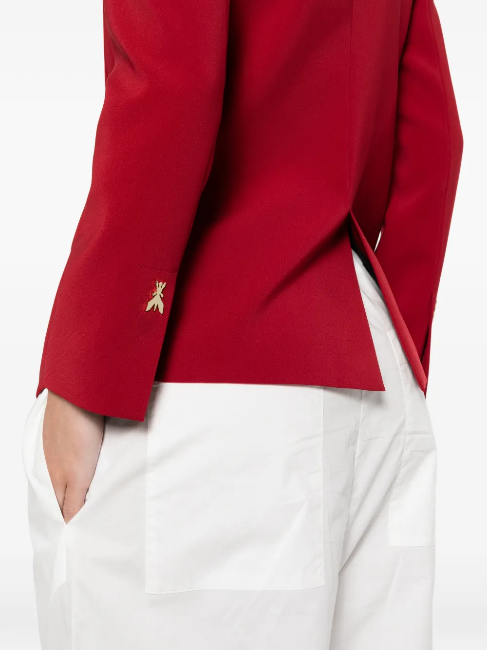 Patrizia Pepe Blazer met dubbele rij knopen Rood