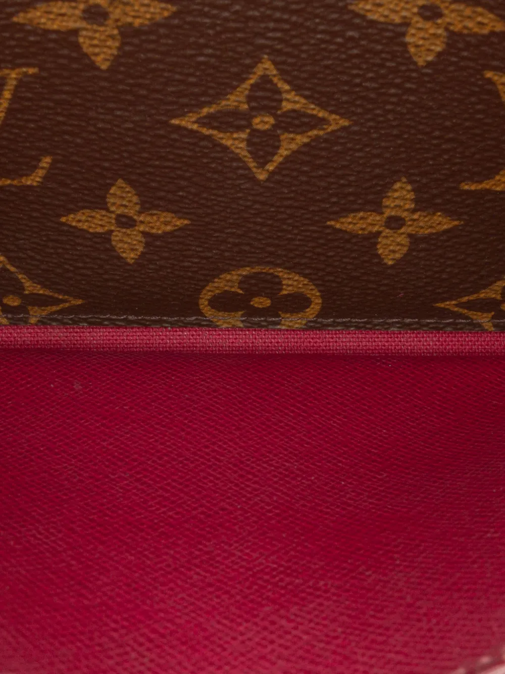 Pre-owned Louis Vuitton 2015 Monogram Pochette Felicie Crossbody Bag In Brown