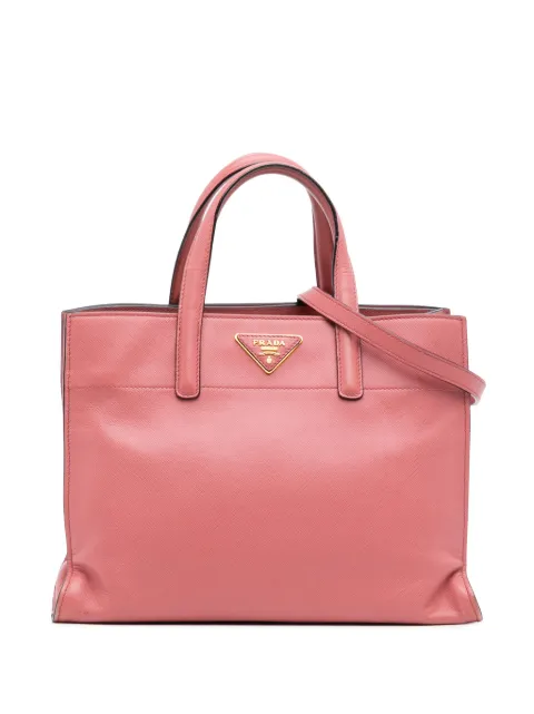 Prada Pre-Owned 2000-2025 Saffiano Soft Triple Pocket Tote satchel