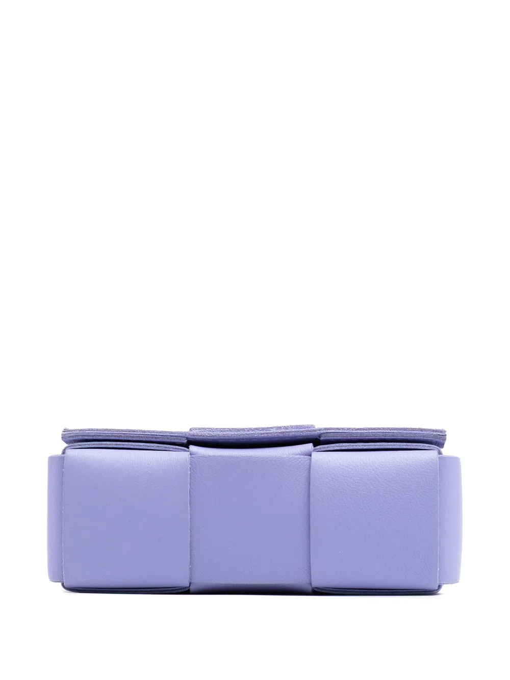 Pre-owned Bottega Veneta 2019-2025 Extra Mini Nappa Maxi Intrecciato Cassette Crossbody Bag In Purple