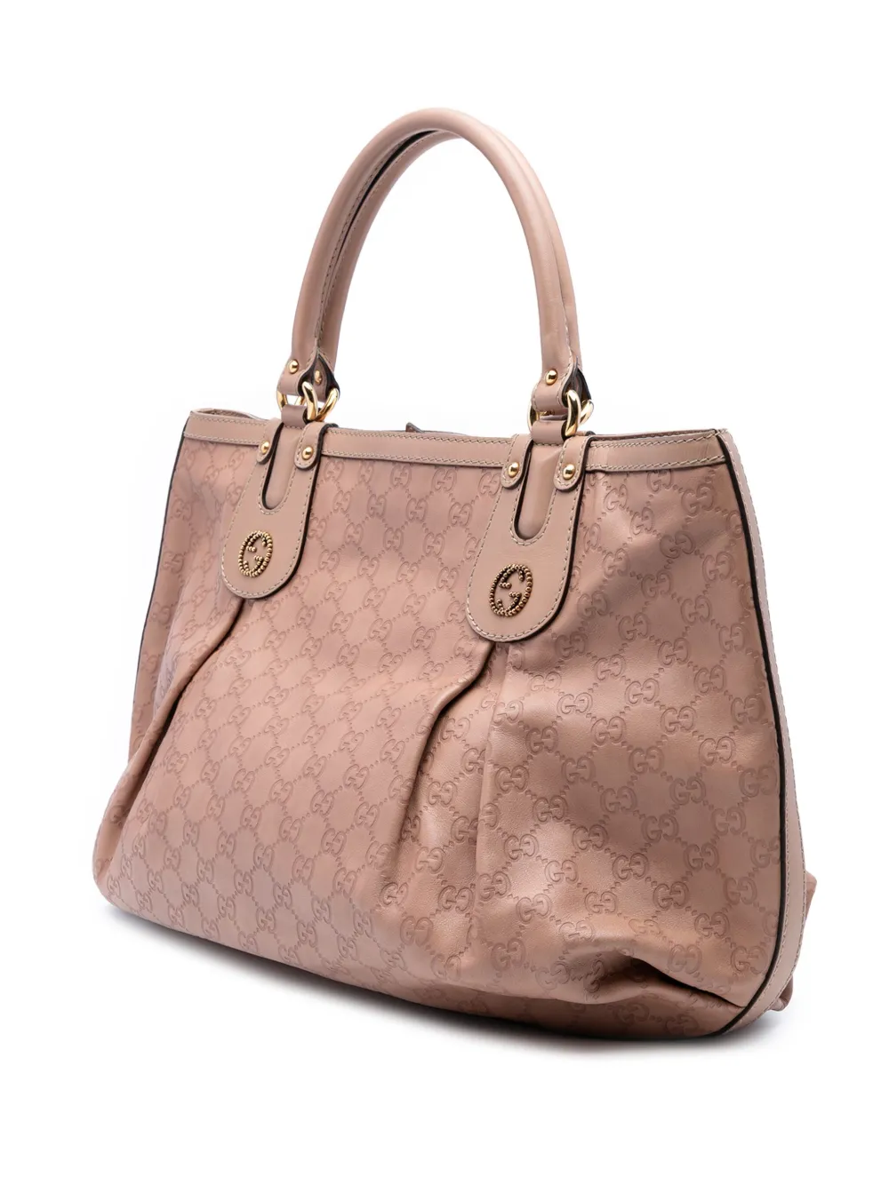 Pre-owned Gucci 2016-2025 Large Ssima Scarlett Tote Bag In Pink