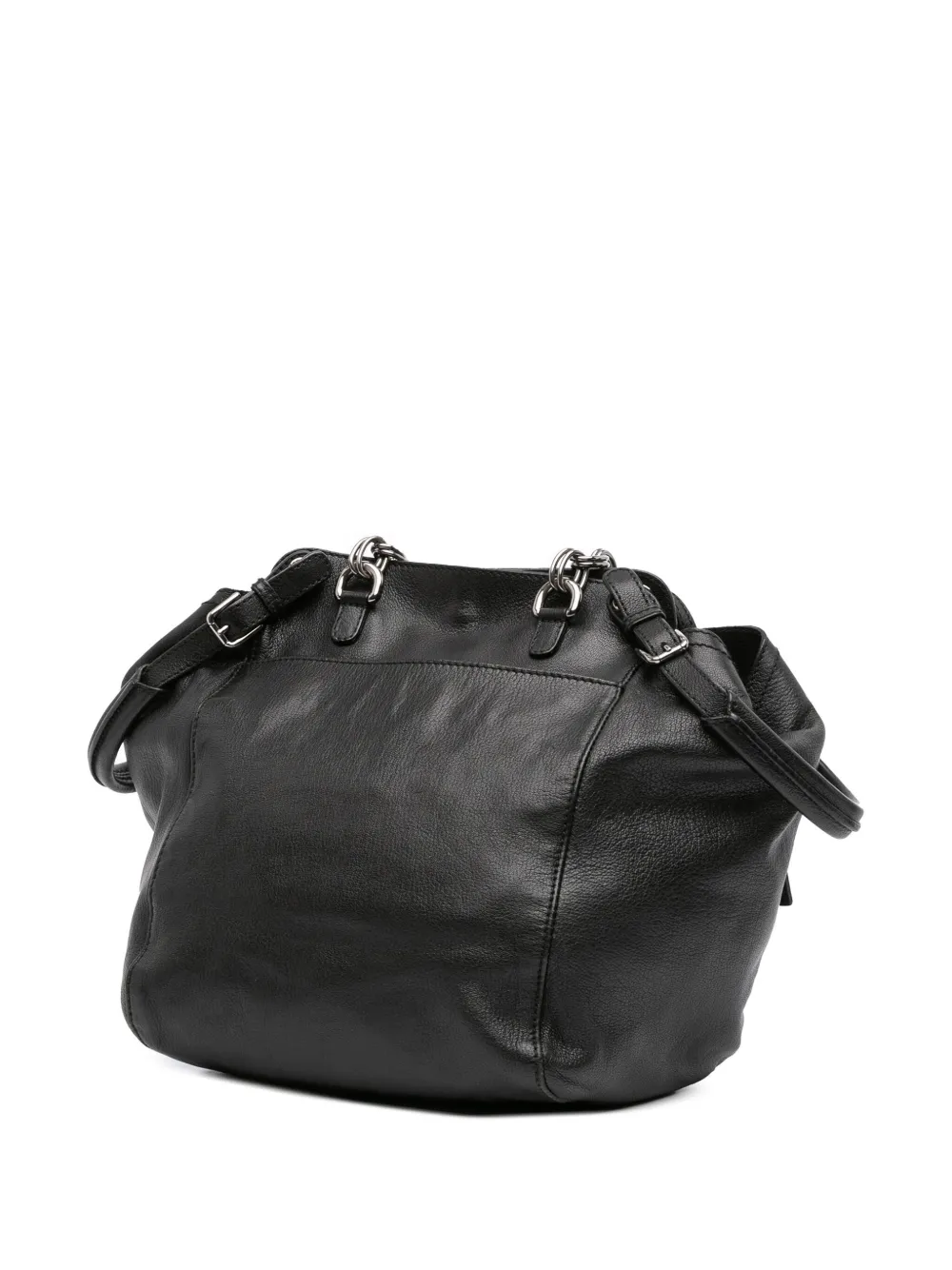 Pre-owned Dolce & Gabbana 2008 Leather Miss Pocket Satchel In Black