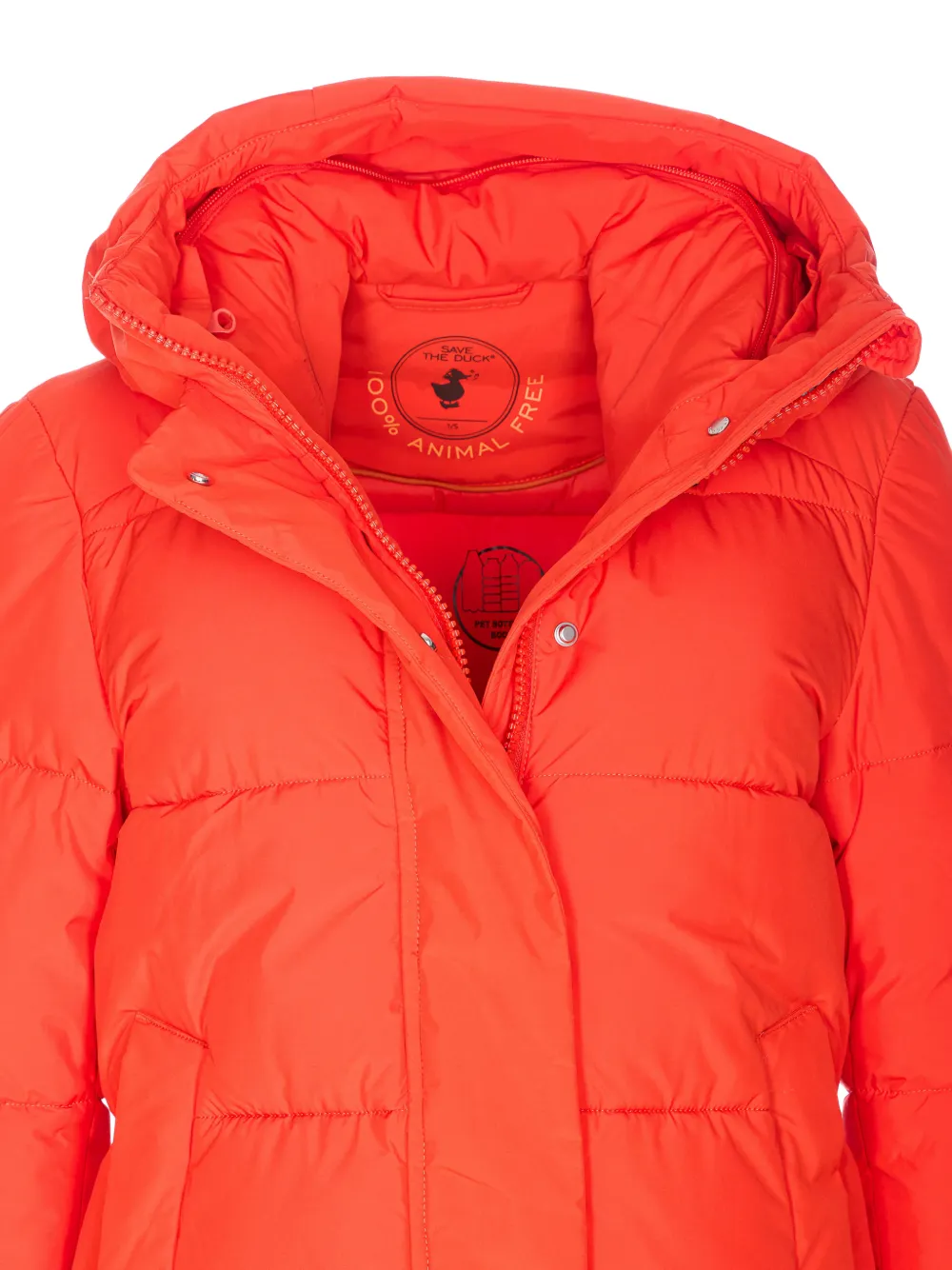  Save The Duck Hooded Padded Jacket - Orange 