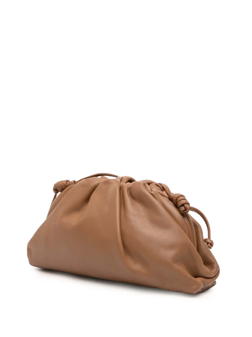 Pre-owned Bottega Veneta 2012-2025 Lambskin The Mini Pouch Crossbody Bag In Brown