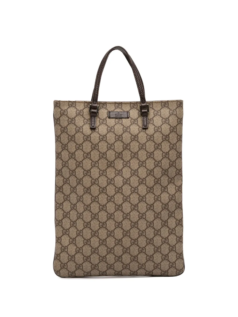 Pre-owned Gucci 2000-2015 Gg Supreme Tote Bag In Brown