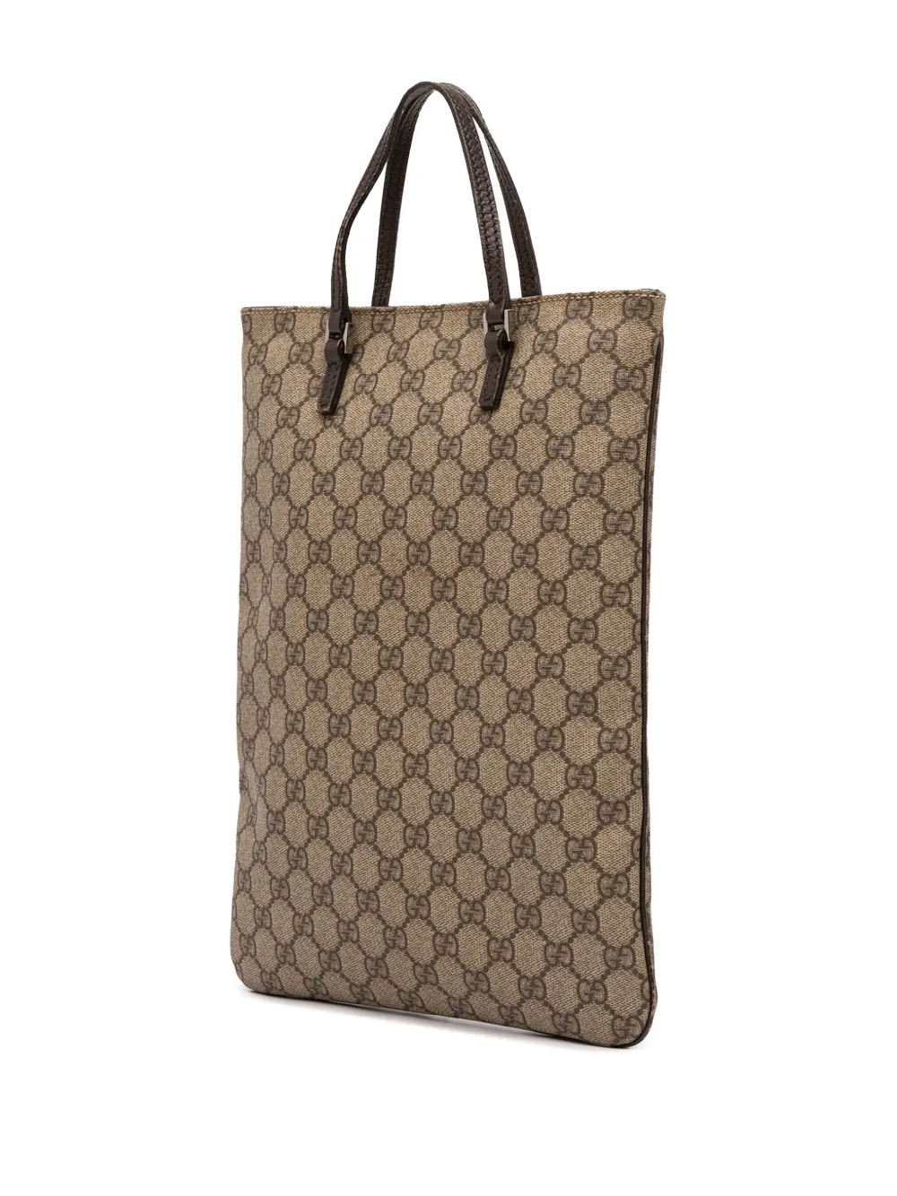 Pre-owned Gucci 2000-2015 Gg Supreme Tote Bag In Brown