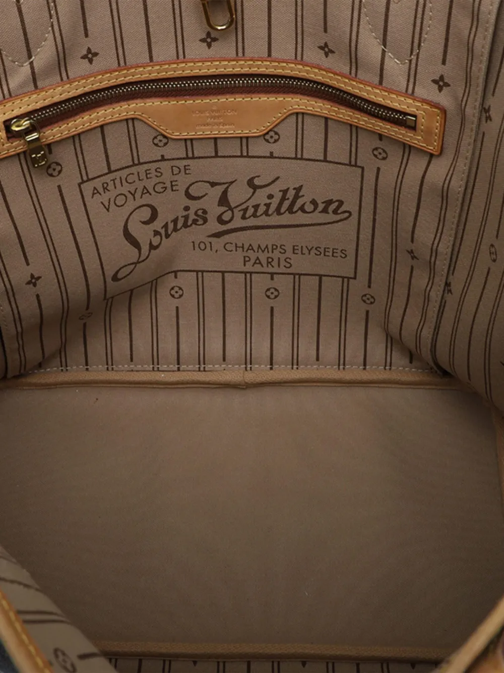 Pre-owned Louis Vuitton 2012 Monogram Neverfull Mm Tote Bag In Brown