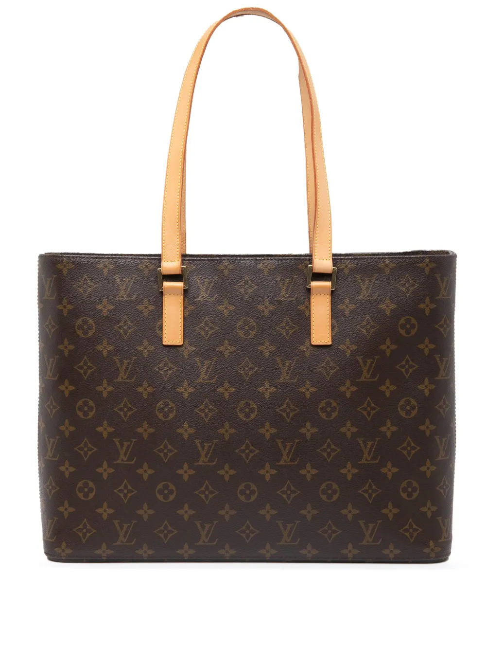 Pre-owned Louis Vuitton 2000 Monogram Luco Tote Bag In Brown