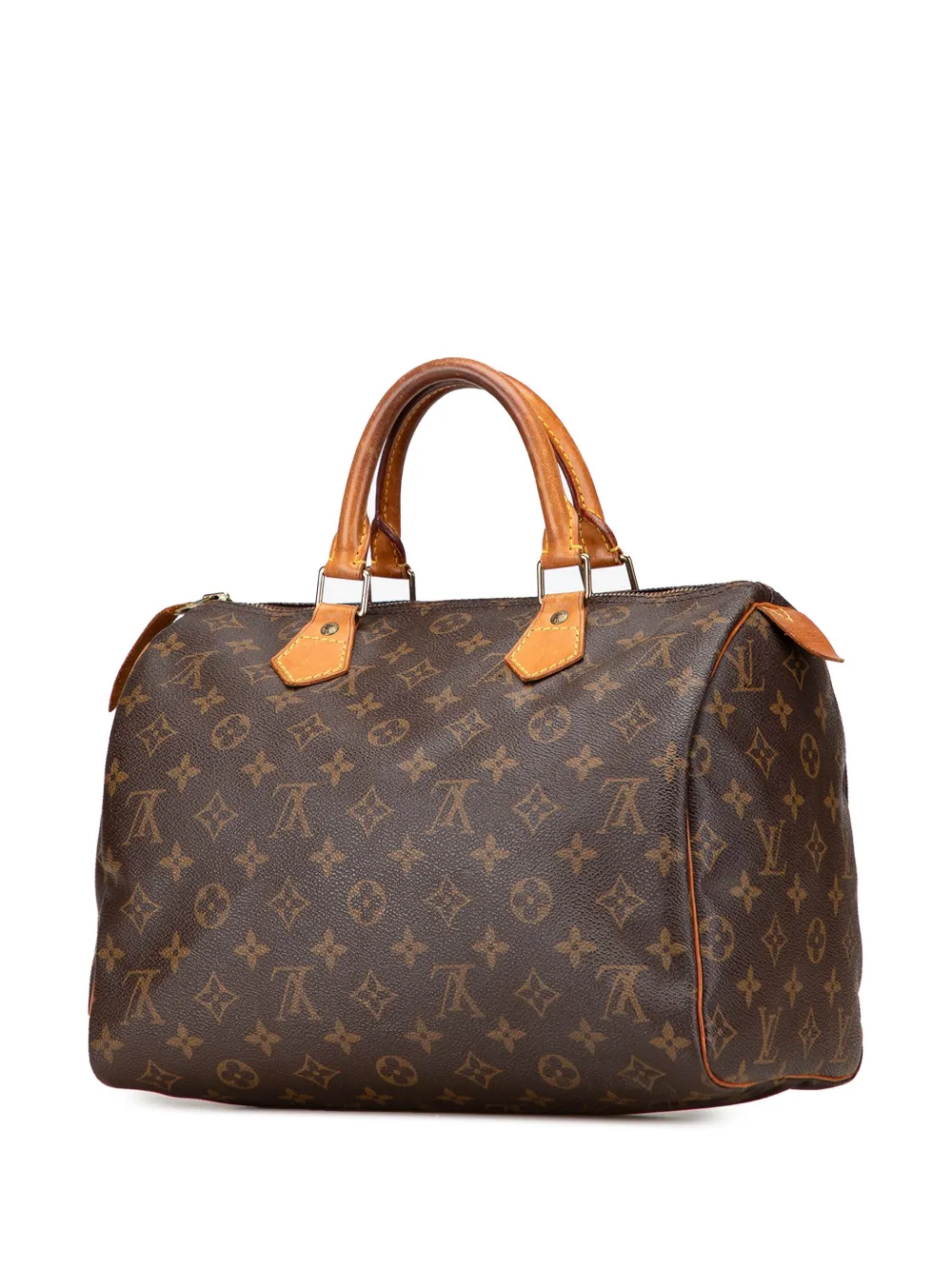 Pre-owned Louis Vuitton 1995 Monogram Speedy 30 Boston Bag In Brown