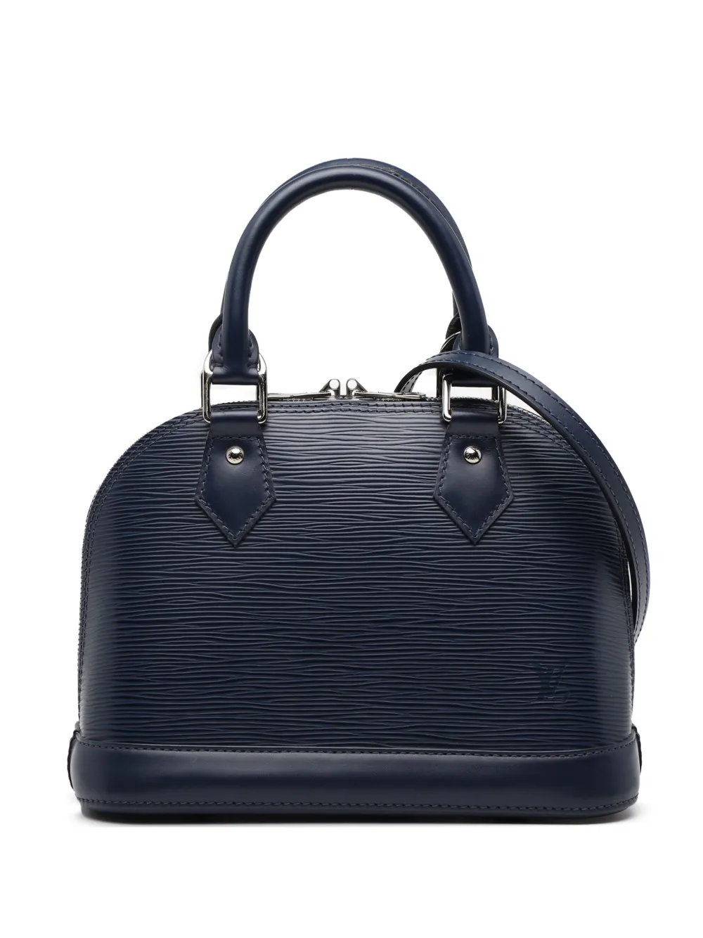 Pre-owned Louis Vuitton 2015 Epi Alma Bb Satchel In Blue