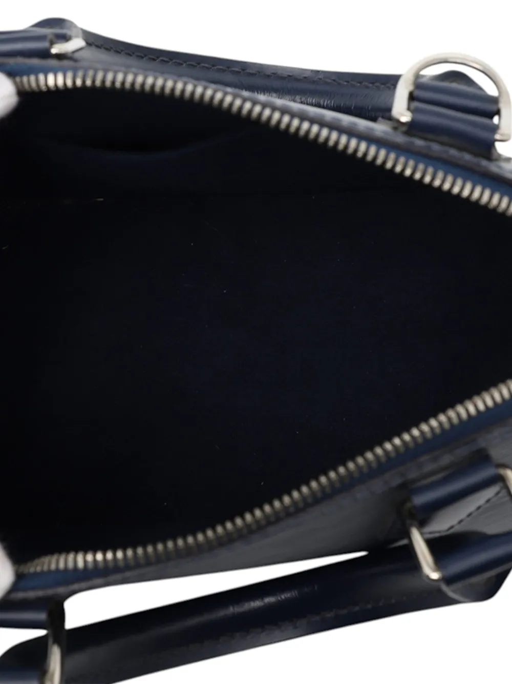 Pre-owned Louis Vuitton 2015 Epi Alma Bb Satchel In Blue