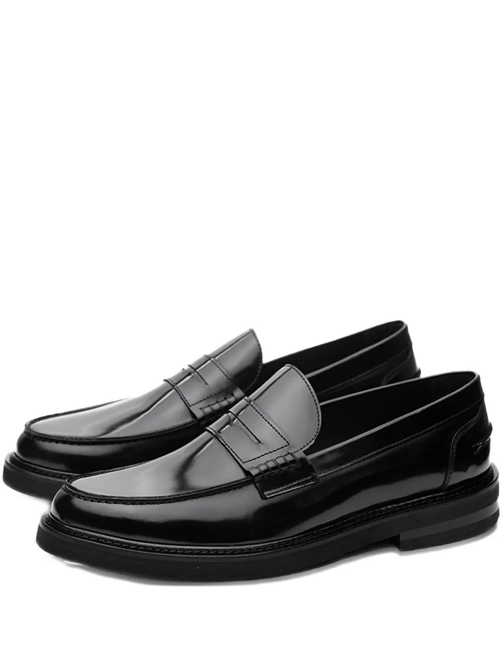 Poche Paris Strap-detail Loafers In Black