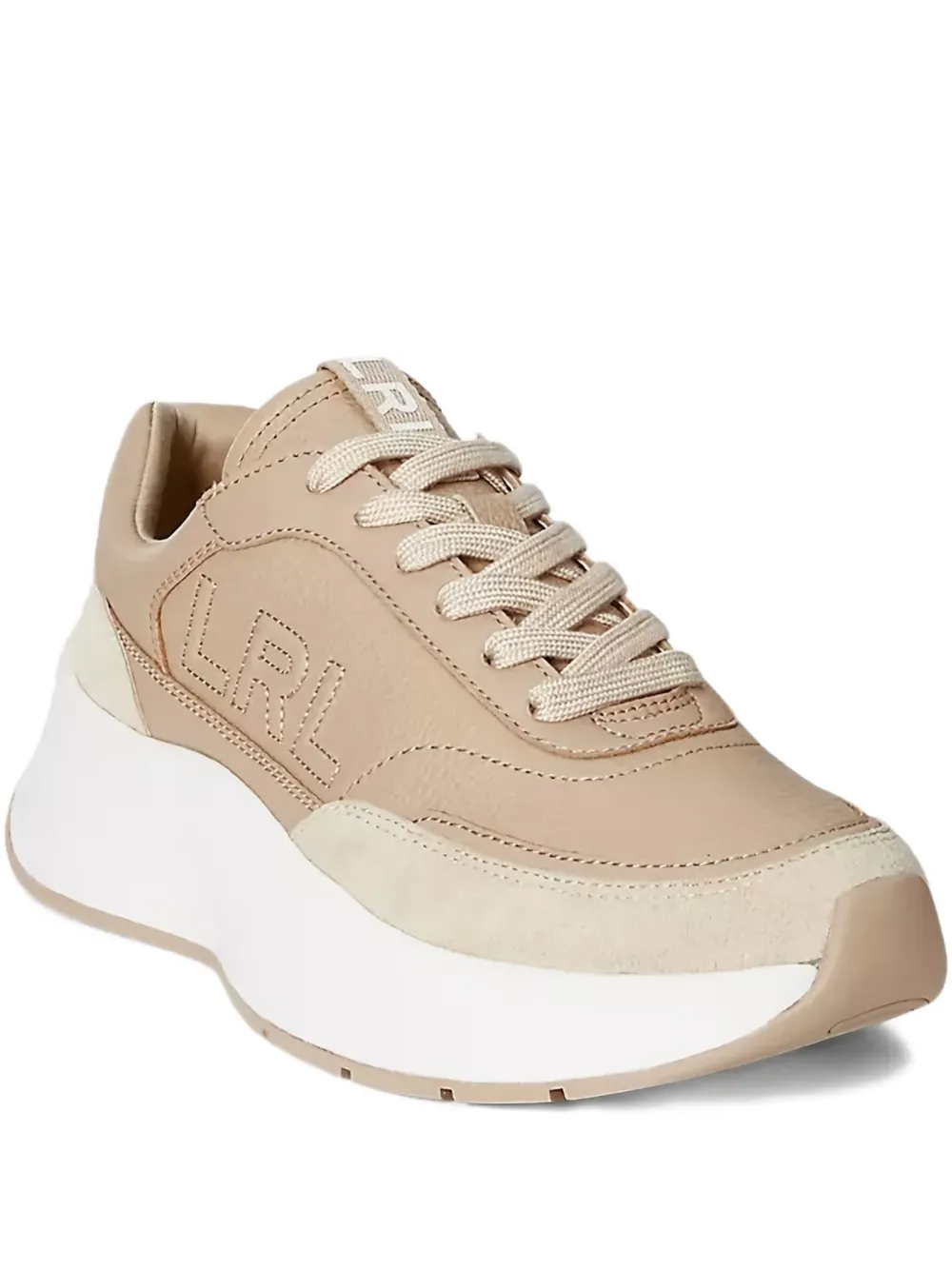 Ralph Lauren Franky Panelled Sneakers In Neutral