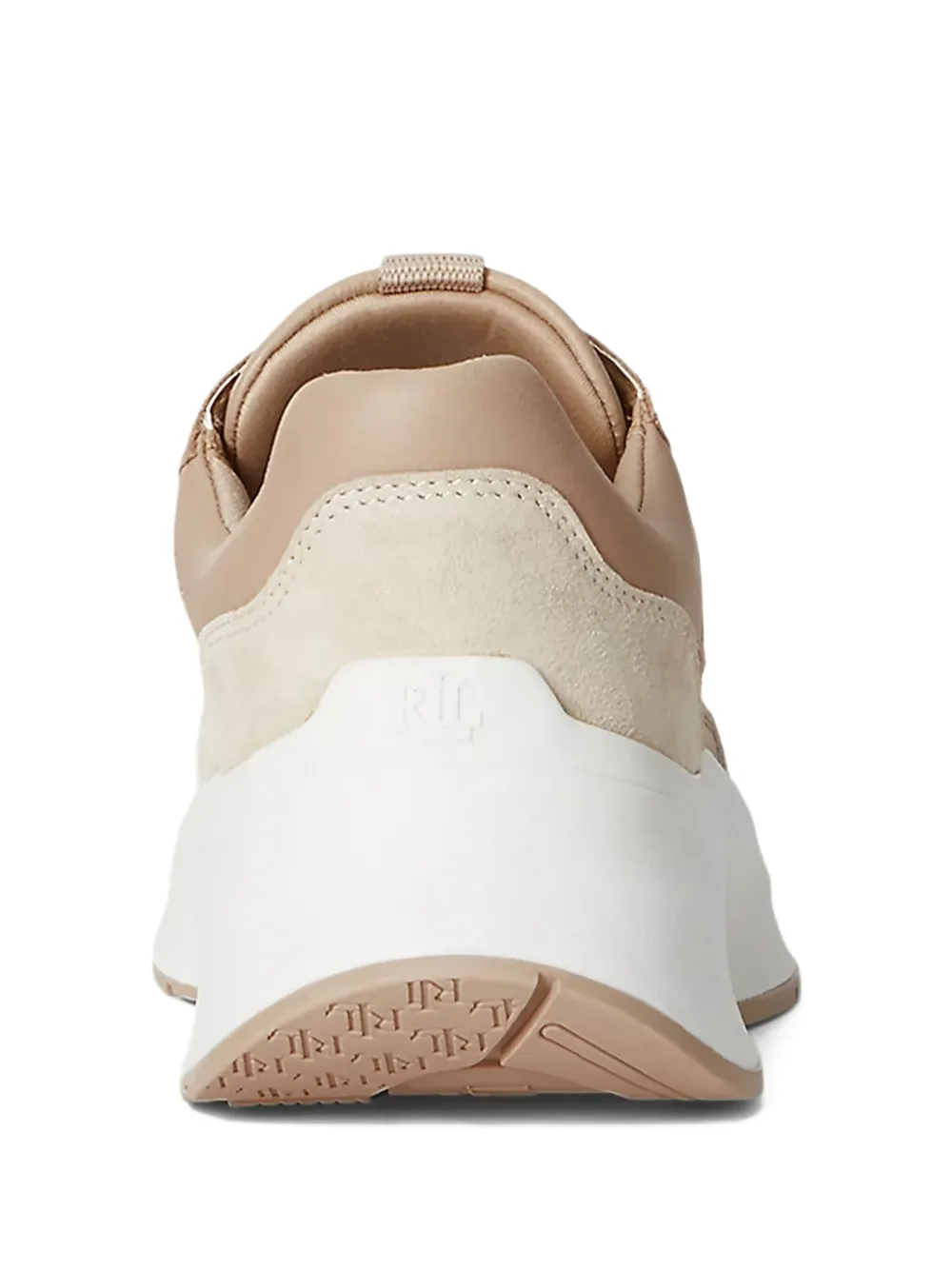 Lauren Ralph Lauren Frankie sneakers met vlakken Beige