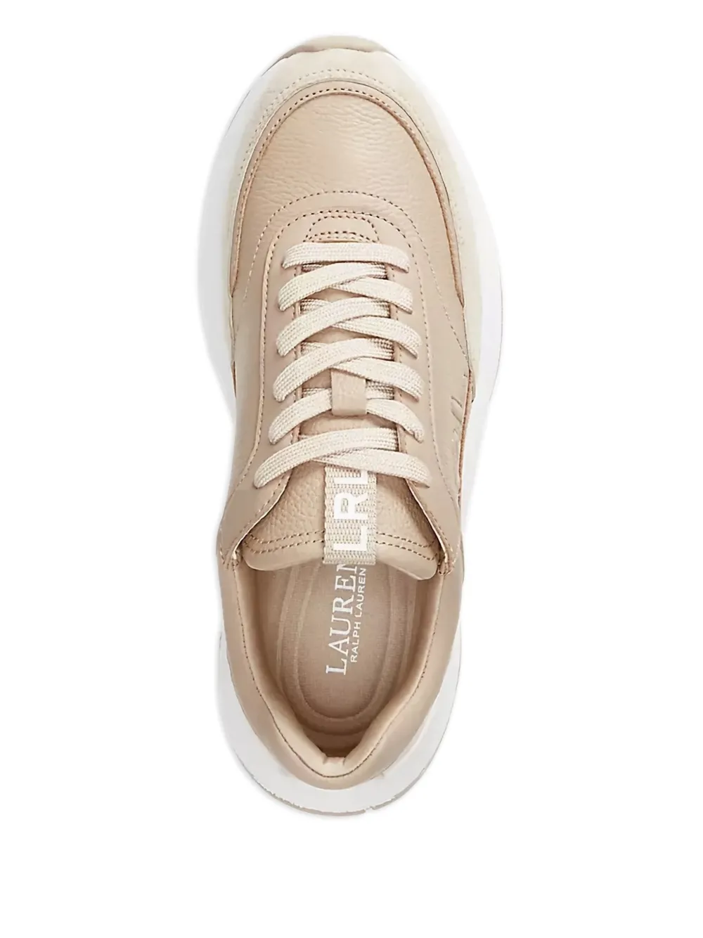 Lauren Ralph Lauren Frankie sneakers met vlakken Beige