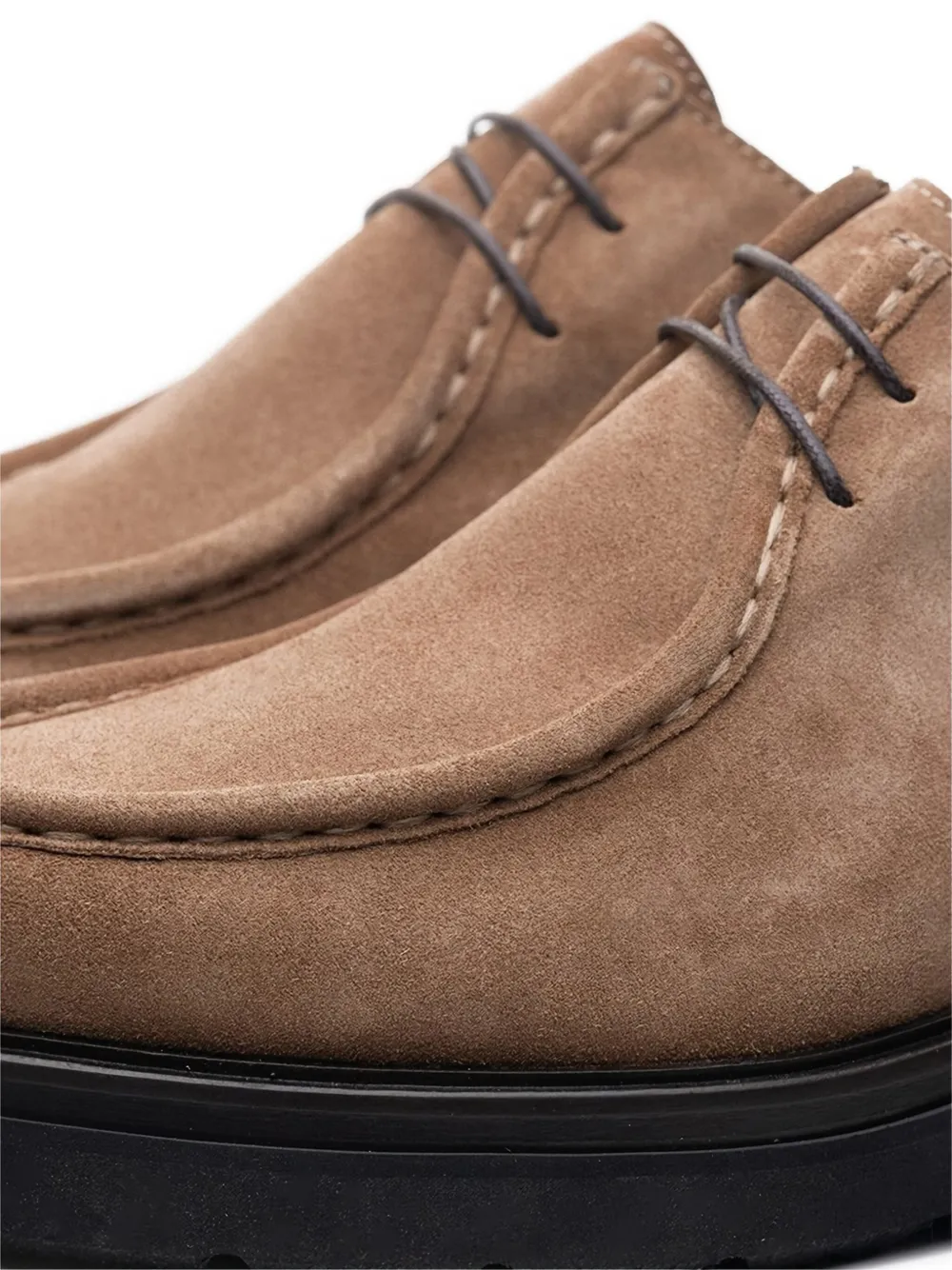 Poche Paris Lace-up Derby Shoes In Brown