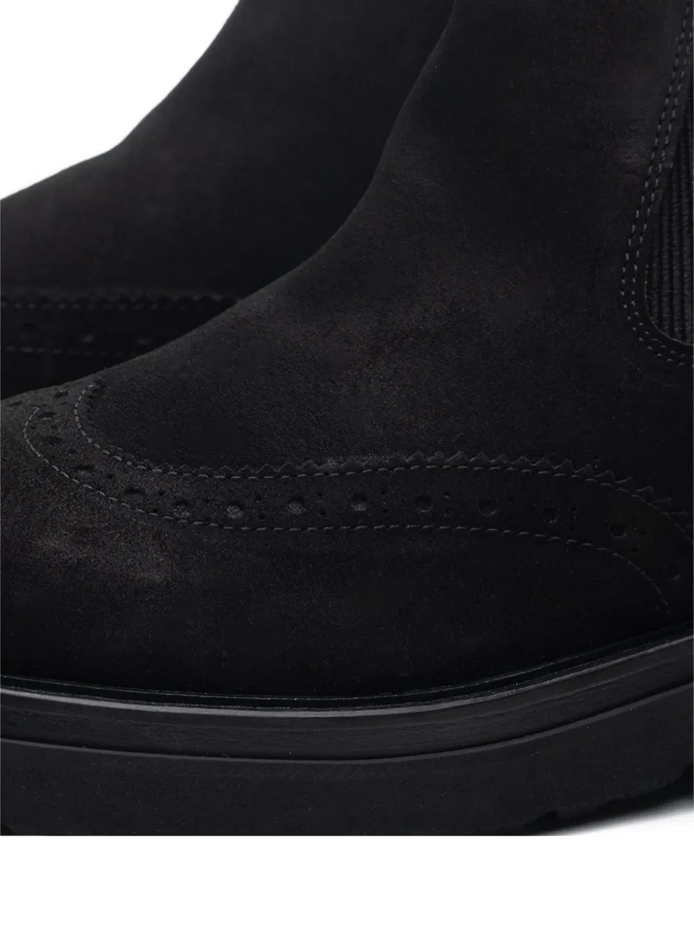 Poche Paris Brogue Detail Boots In Black