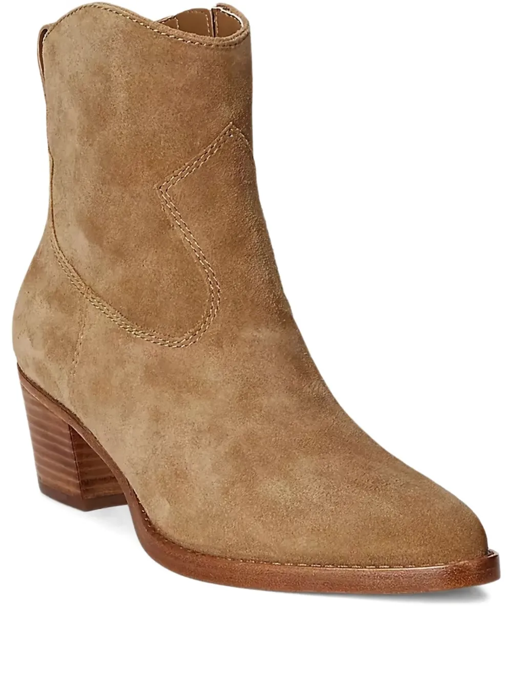 Ralph Lauren 45mm Harpher Boots In Neutral