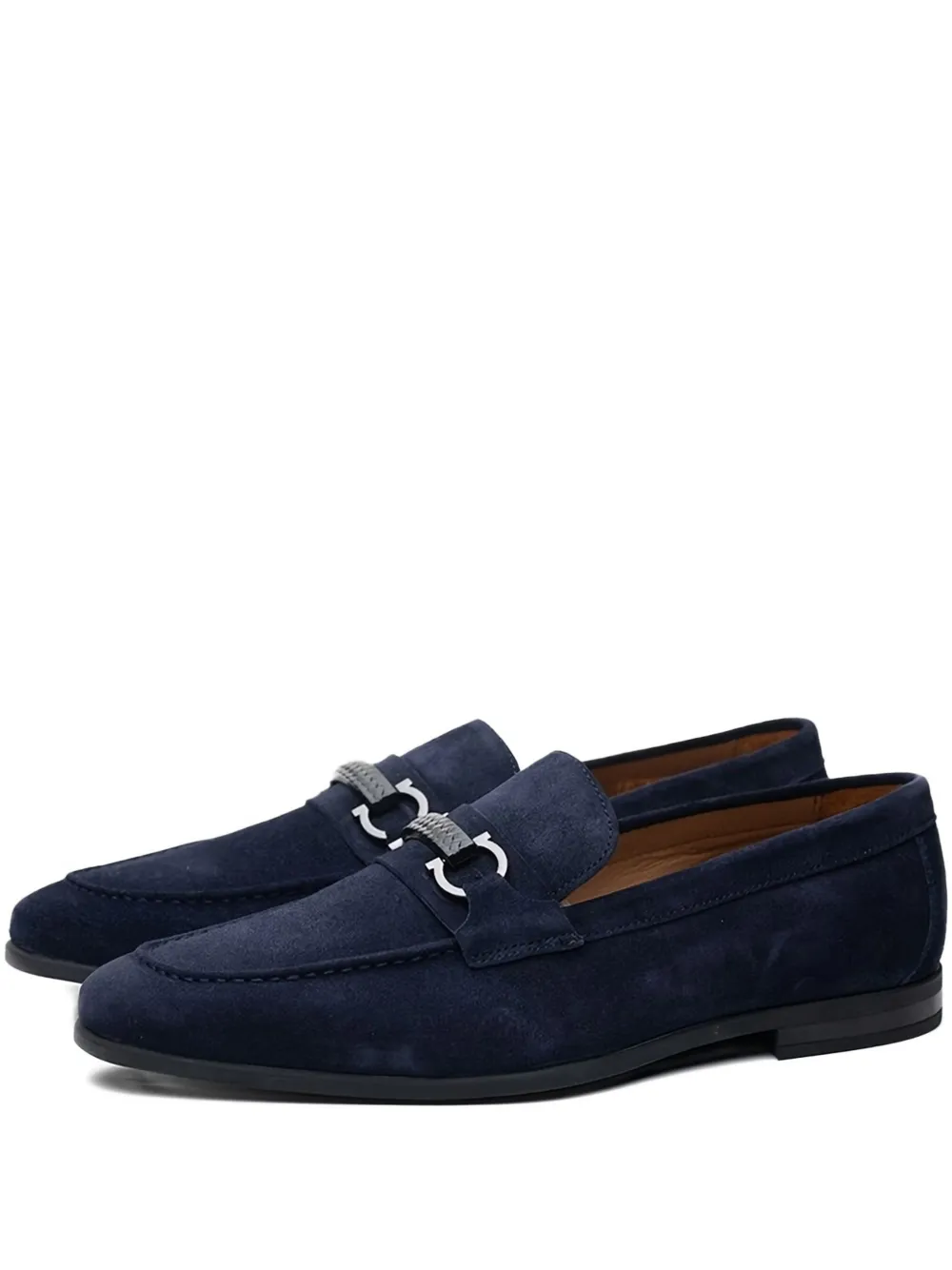 Poche Paris Horseshoe Detail Loafers In Blue