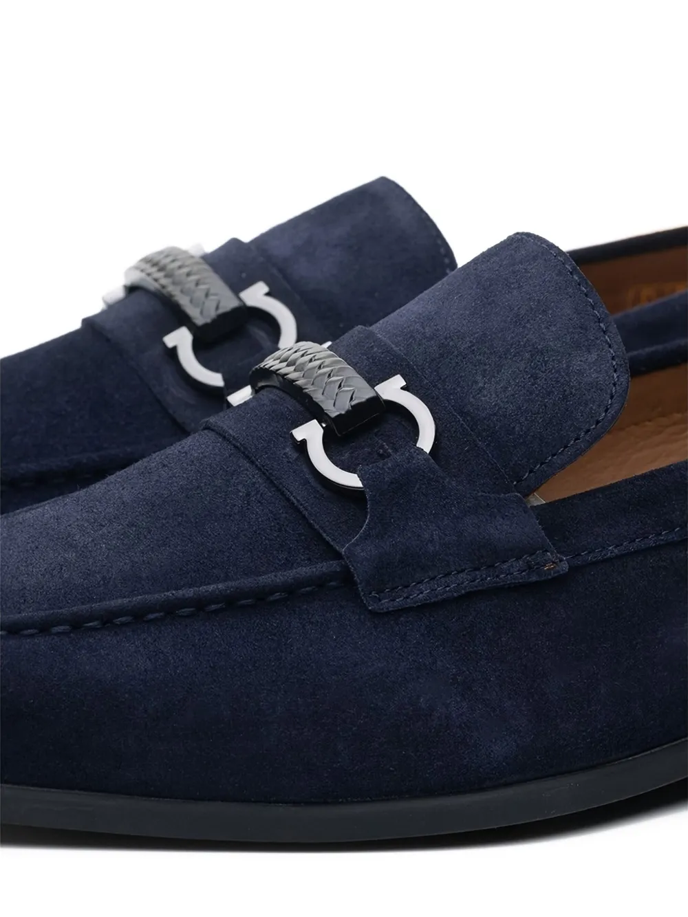 Poche Paris Loafers met hoefijzerdetail Blauw