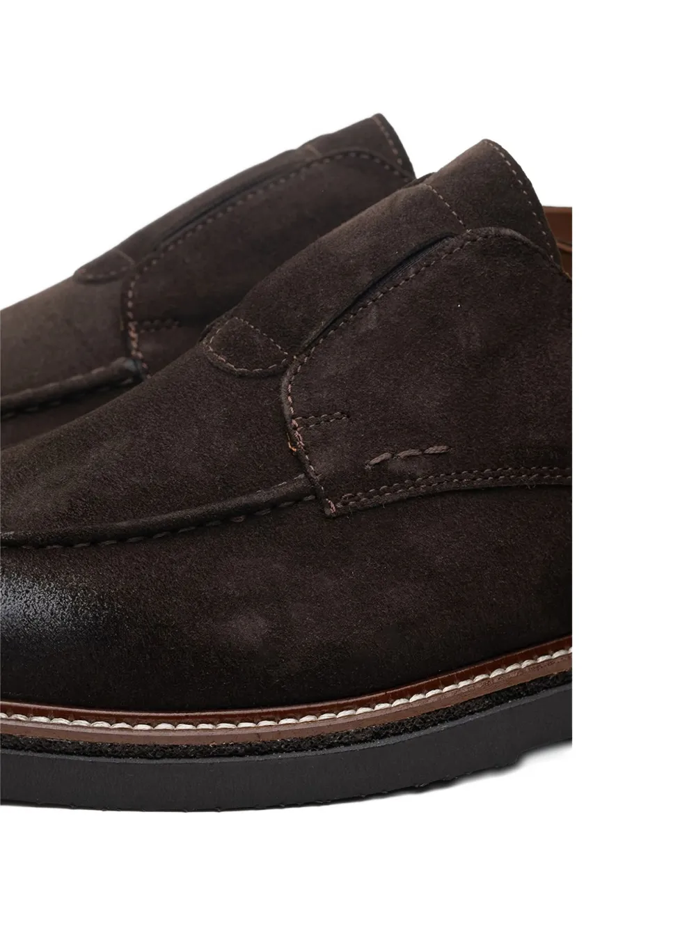 Poche Paris Panelled Loafers In Brown