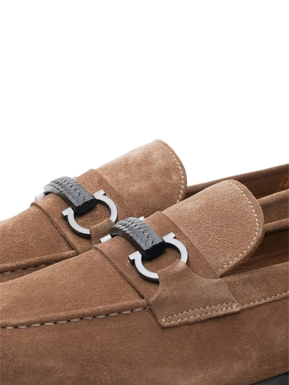 Poche Paris Loafers met hoefijzerdetail Bruin