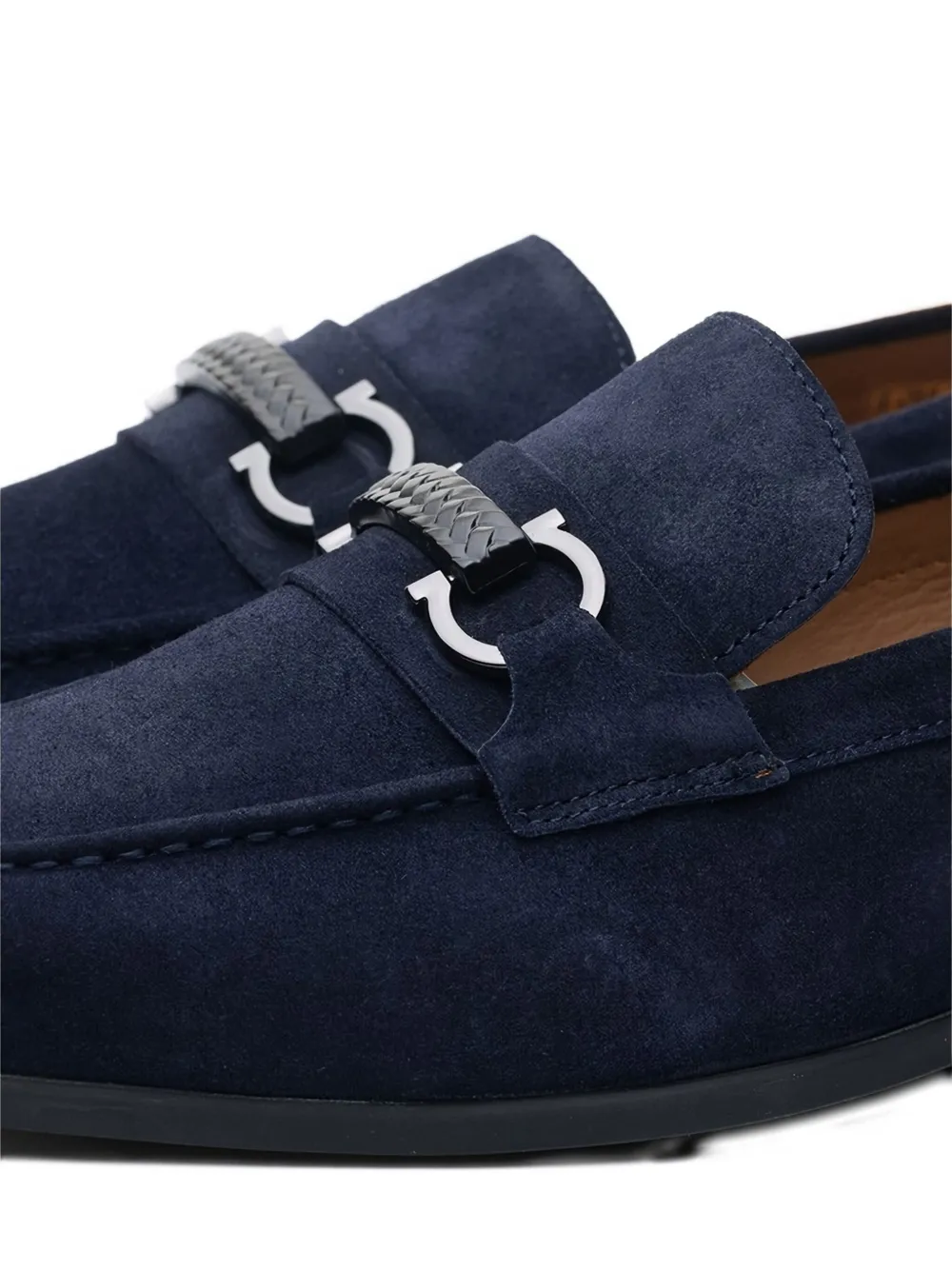 Poche Paris horseshoe detail loafers Blauw