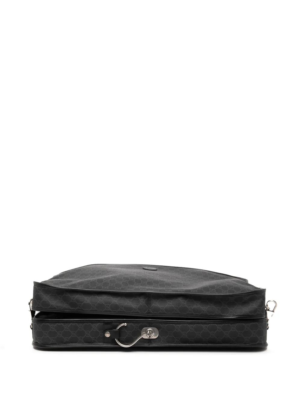 Pre-owned Gucci 2016-2025 Gg Supreme Retro Interlocking G Garment Bag Travel Bag In Black