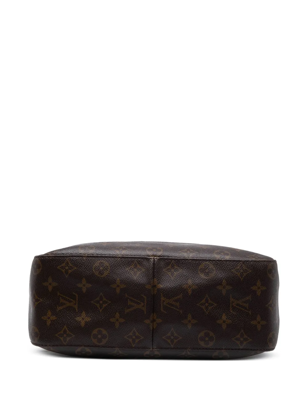 Pre-owned Louis Vuitton 2000 Monogram Looping Gm Shoulder Bag In Brown