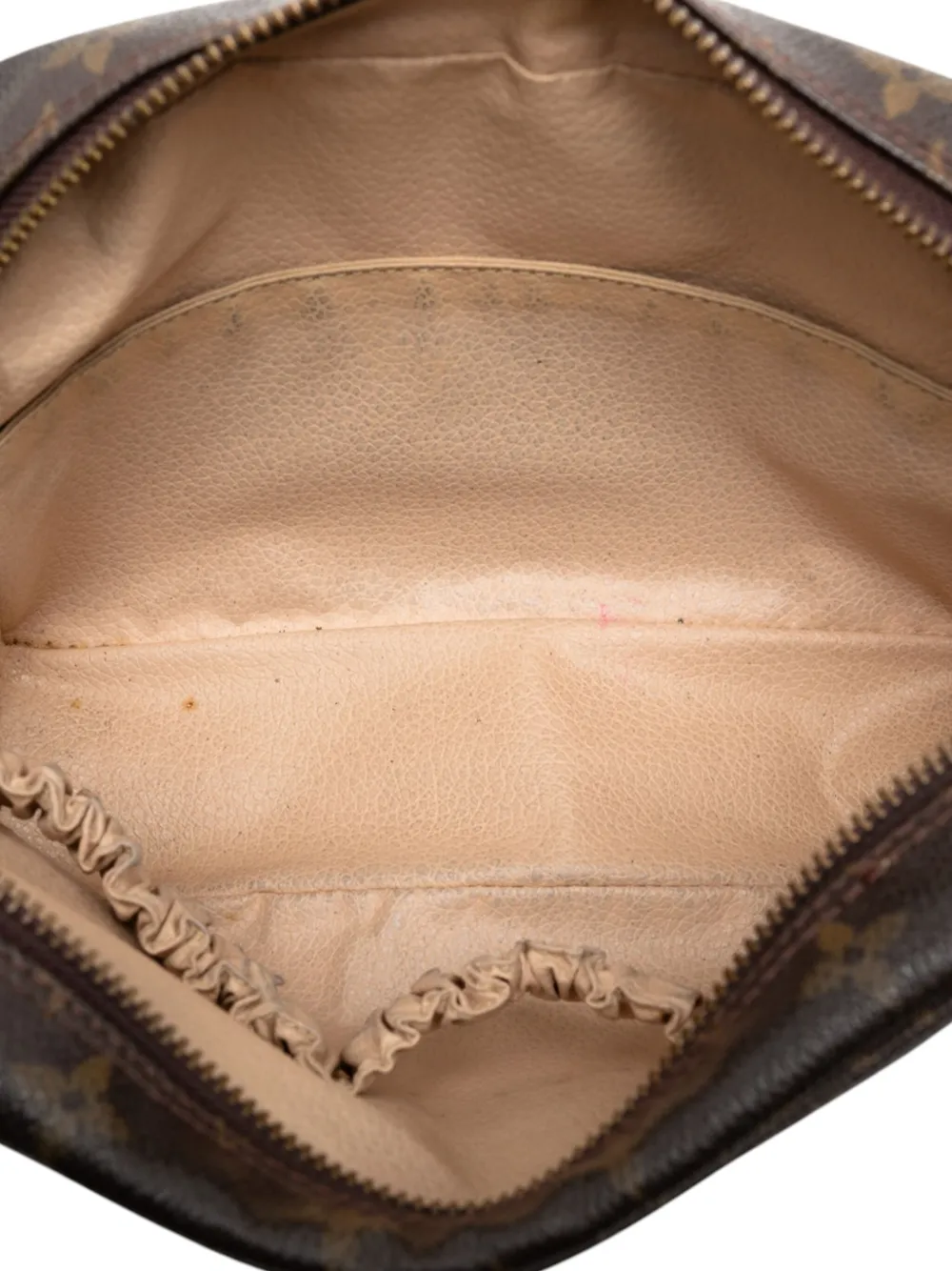 Pre-owned Louis Vuitton 1987 Monogram Trousse Toilette 23 Clutch Bag In Brown