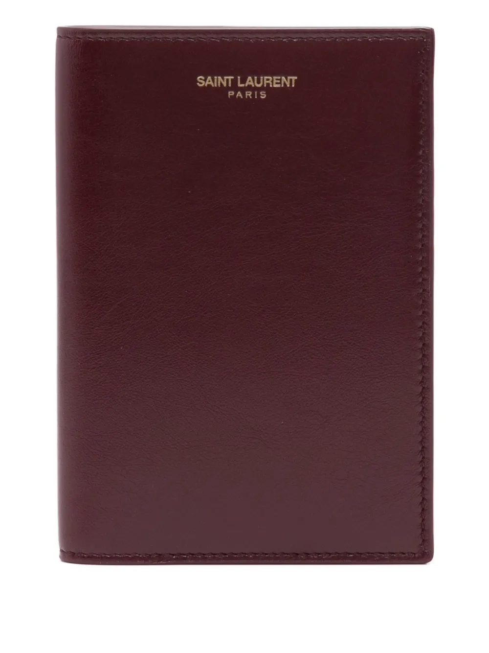 Saint Laurent Logo Passport Holder In Red