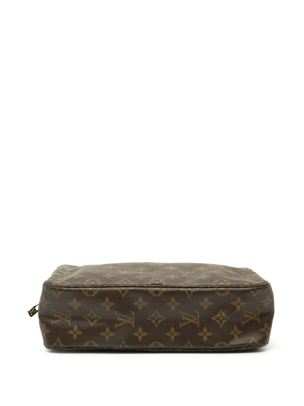 Pre-owned Louis Vuitton 1987 Monogram Trousse Toilette 28 Clutch Bag In Brown