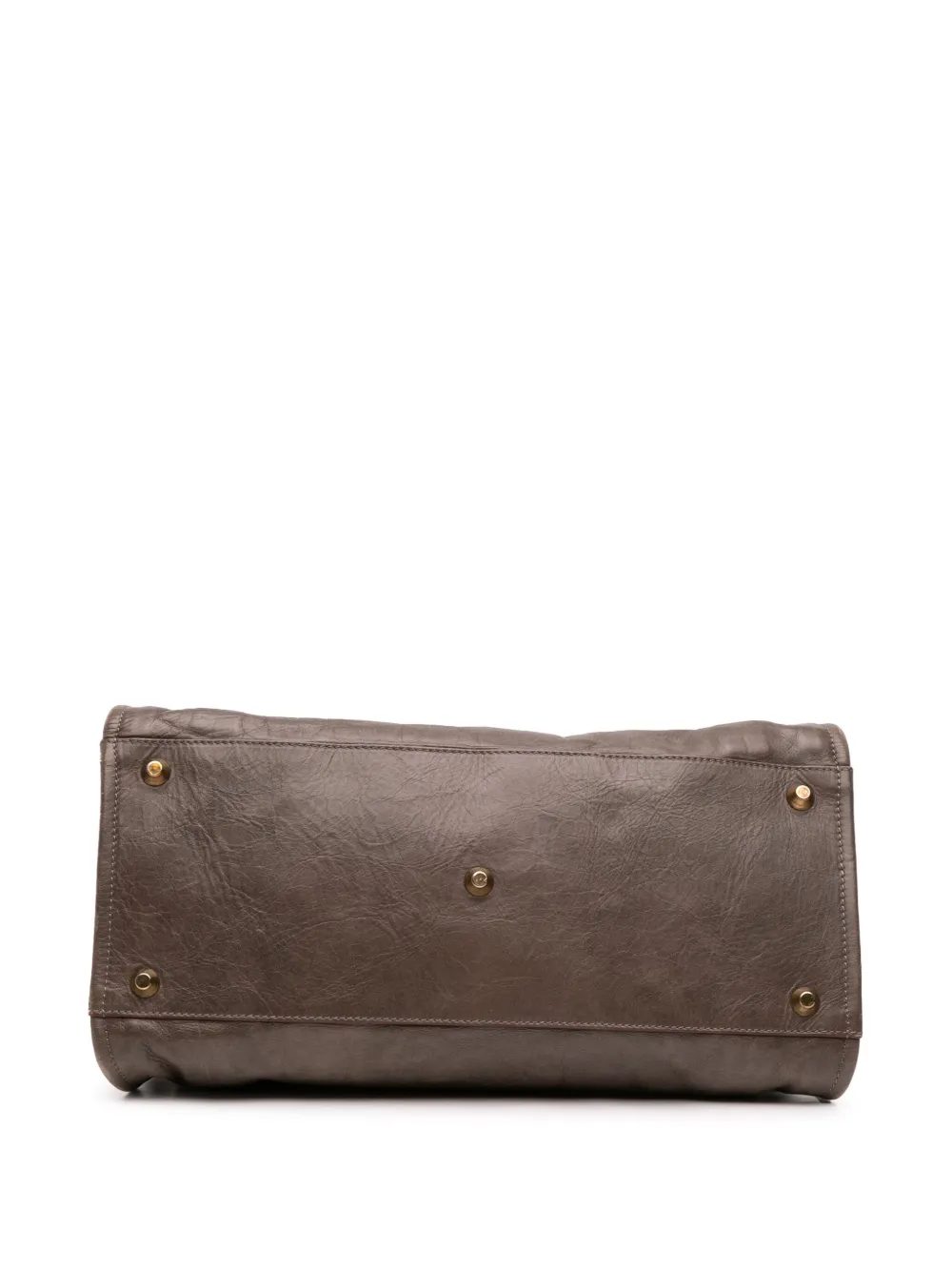 Pre-owned Chloé 2010 Leather Victoria Handbag In Gray