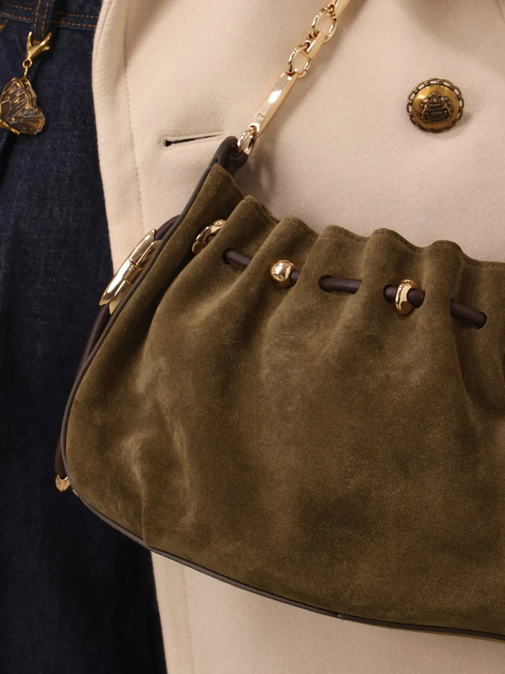ZIMMERMANN Halcyon schoudertas met ketting Groen