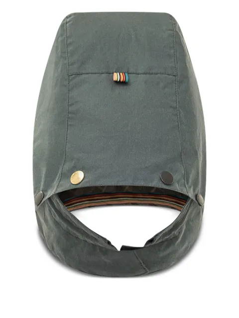 Barbour x Paul Smith vaxad rutig huva