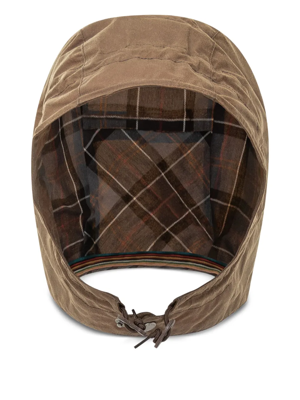 Barbour x Paul Smith vaxad rutig huva | brun | Image 1