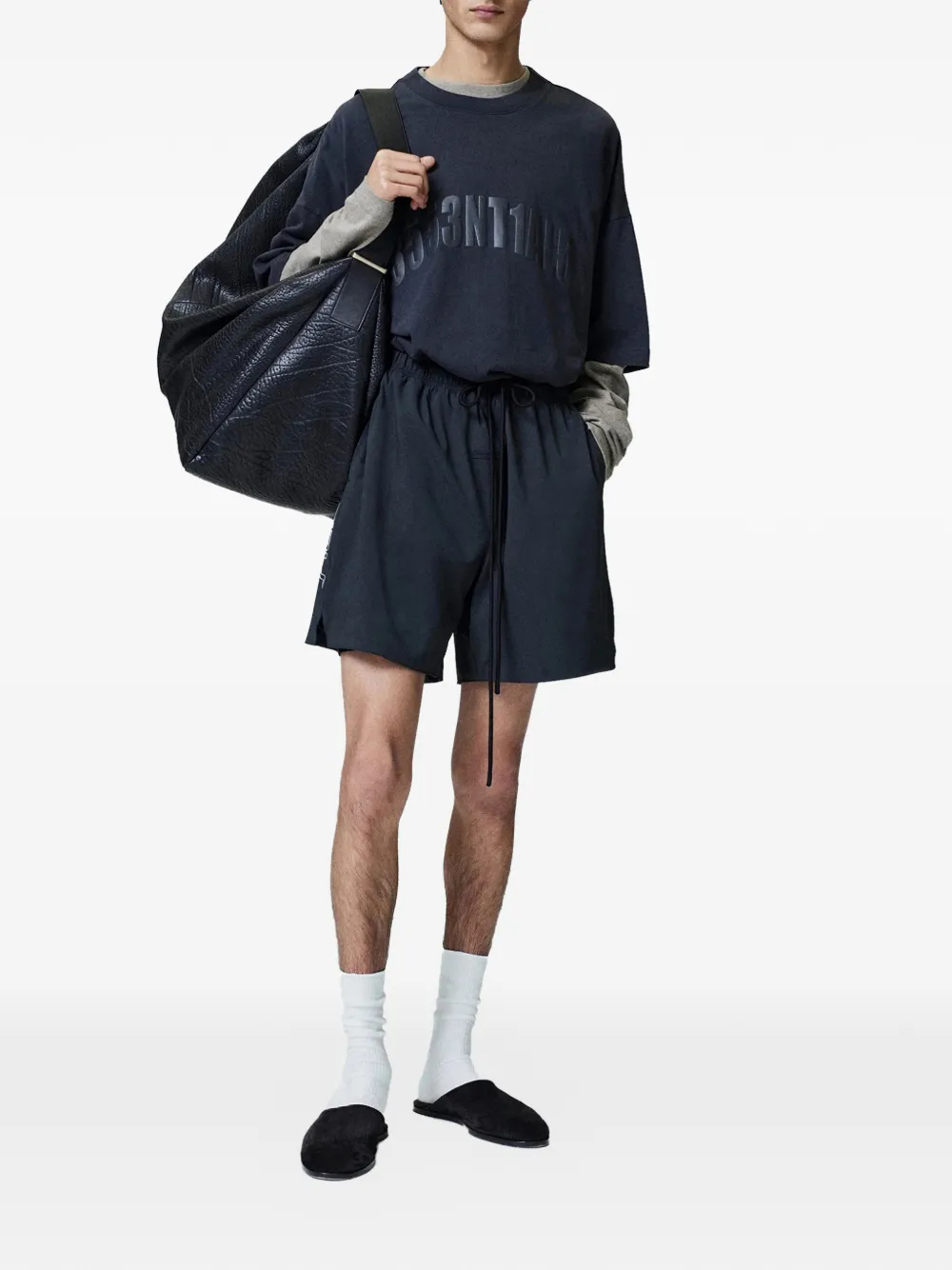 FEAR OF GOD ESSENTIALS Los Angeles 90s text-print T-shirt - Zwart