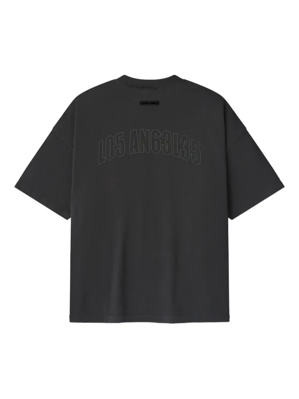 FEAR OF GOD ESSENTIALS Los Angeles 90s text-print T-shirt | Grey