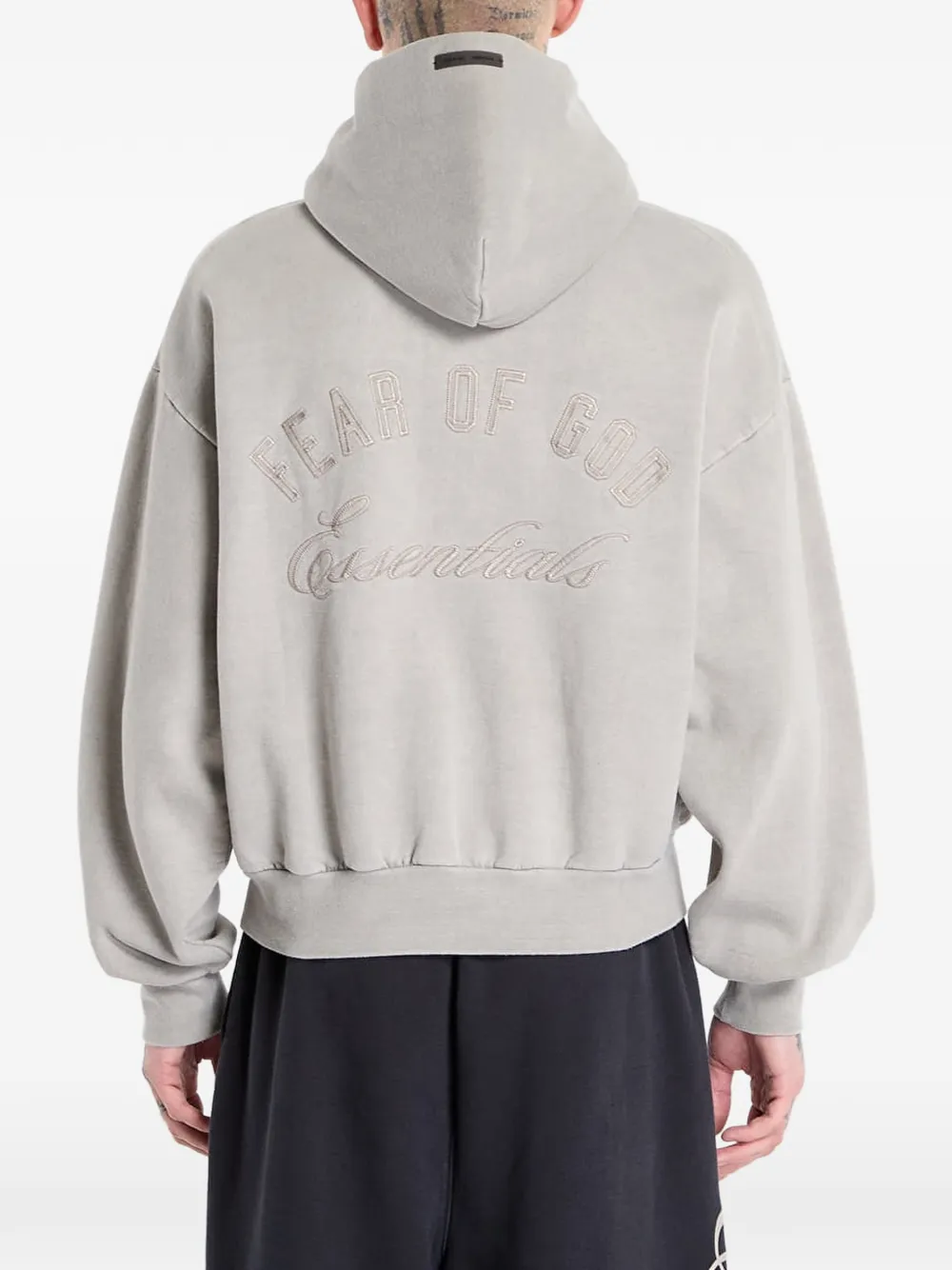 FEAR OF GOD ESSENTIALS Klassieke hoodie met geborduurd logo Grijs