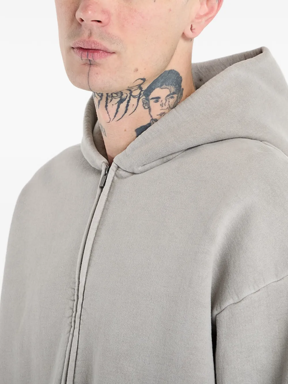 FEAR OF GOD ESSENTIALS Klassieke hoodie met geborduurd logo Grijs