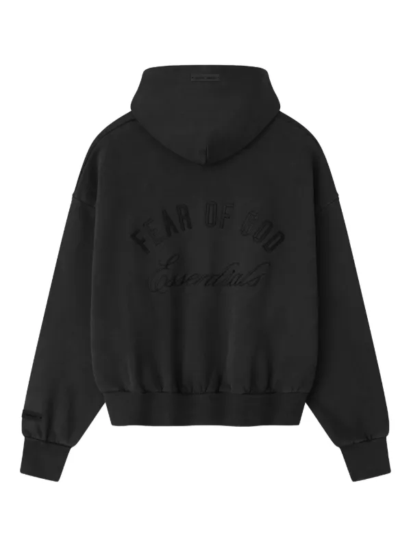 FEAR OF GOD ESSENTIALS Classic full-zip Hoodie | Black | FARFETCH