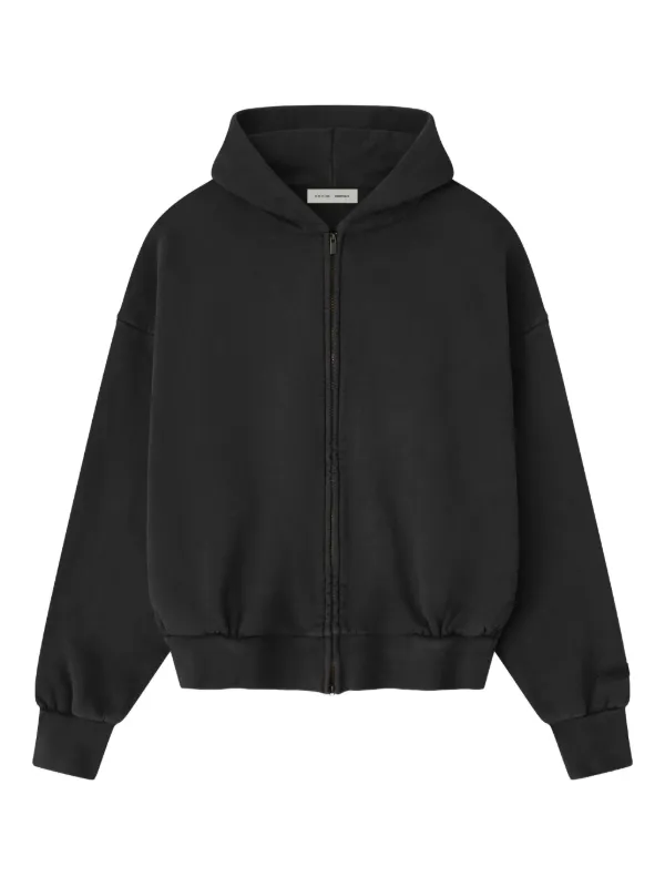 トップス 2025FOG ESSENTIALS BkClassic Full Zip-Up Fear of God ESSENTIALS Vintage Black Classic Full Zip Hoodie | Pacsun