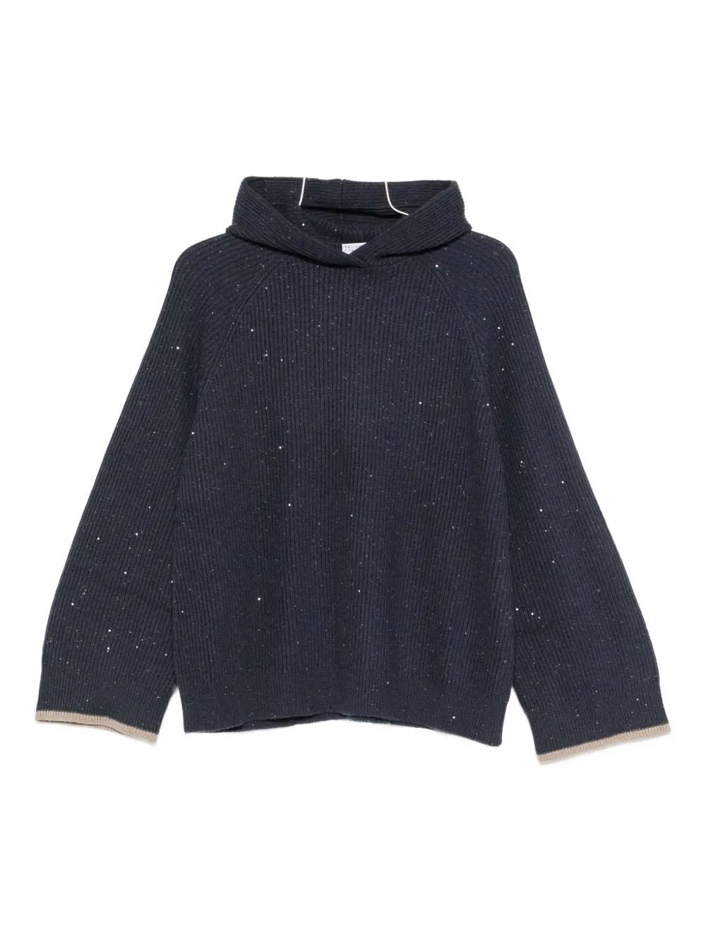 Brunello Cucinelli sequin-embellished hoodie - Blu