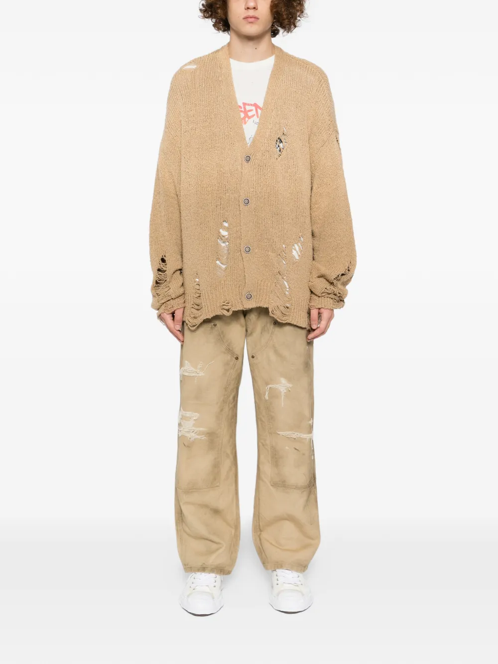 KAMIYA Boro Painter jeans - Beige