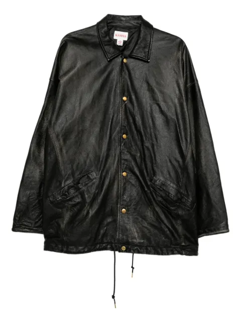 KAMIYA  distressed leather jacket