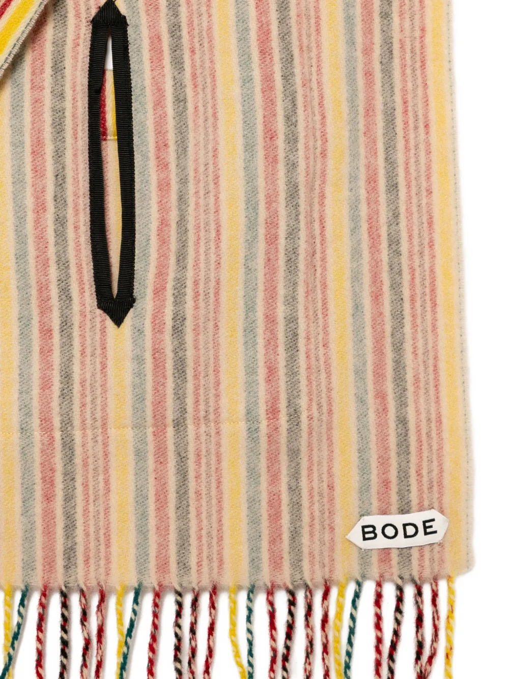  Bode Striped Merino Scarf - Yellow 