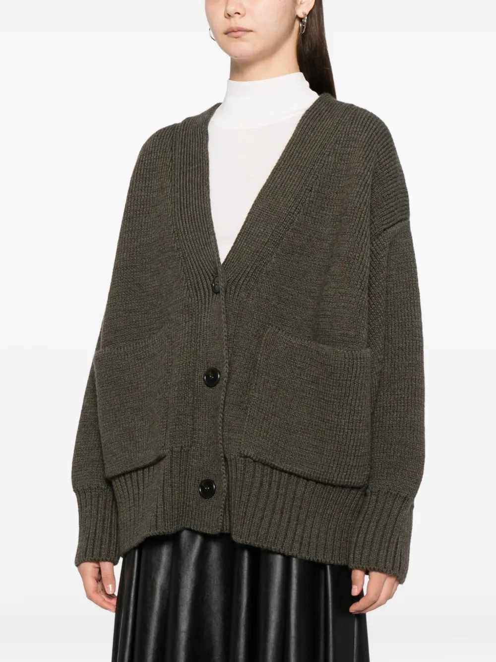  Róhe Wool Cardigan - Green 