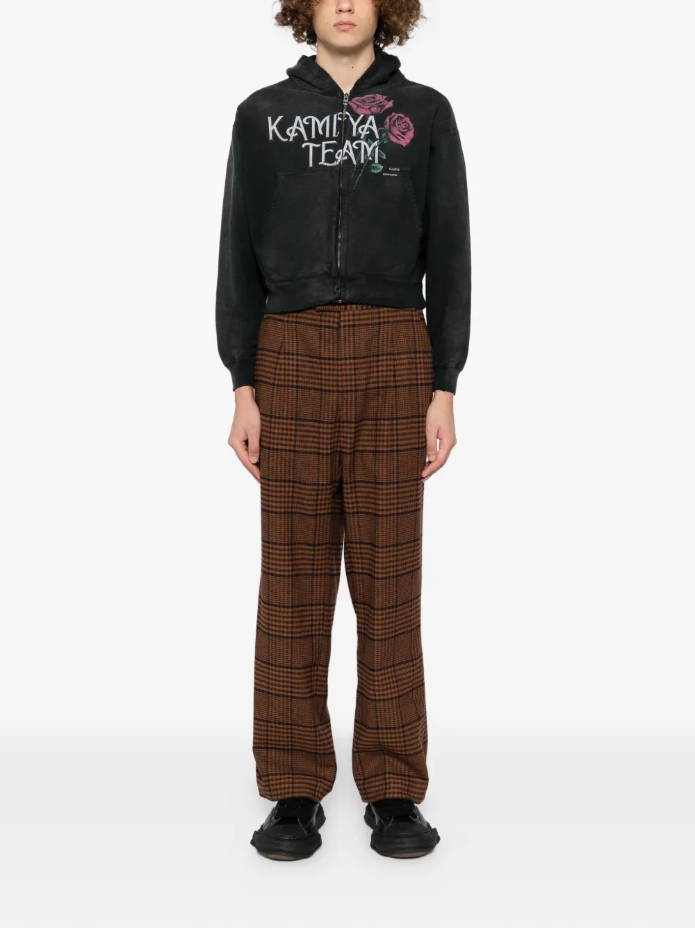 KAMIYA  rose-print distressed hoodie | Hoodies | Image 2