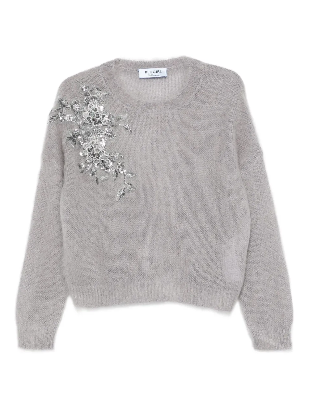 Blugirl Sweater verfraaid met pailletten | Grijs | Image 1